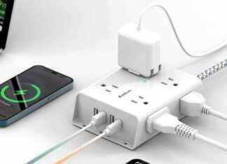 12-in-1 Surge Protector Power Strip with 8 Outlets and 4 USB Ports – Only $14 news-01112024-173543